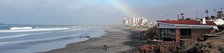 Rosarito Beach pier Mexican Insurance Store