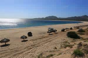 The beautiful fishing beach of Los Frailes Mexican auto insurance for Santa Ana