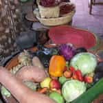 Vegetable Display at El Canipole Restaurant in Loreto, Mexico Mexican Insurance for tourists