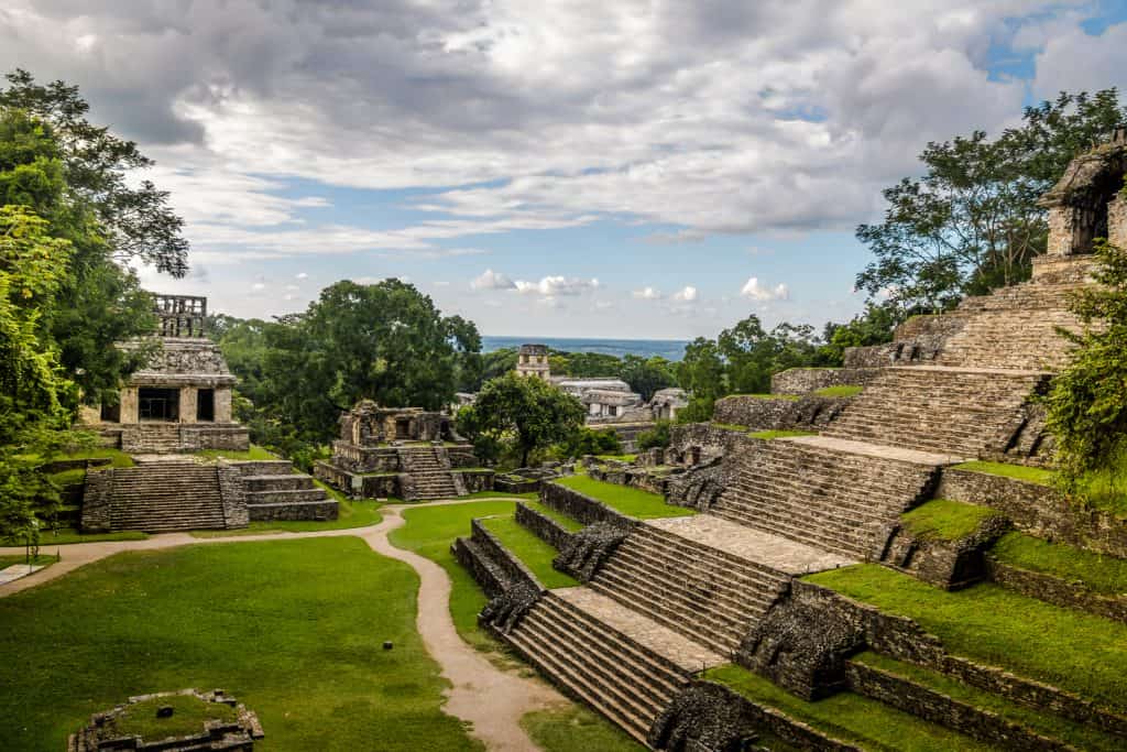 Palenque - Temples of the Cross Group at Mayan ruins